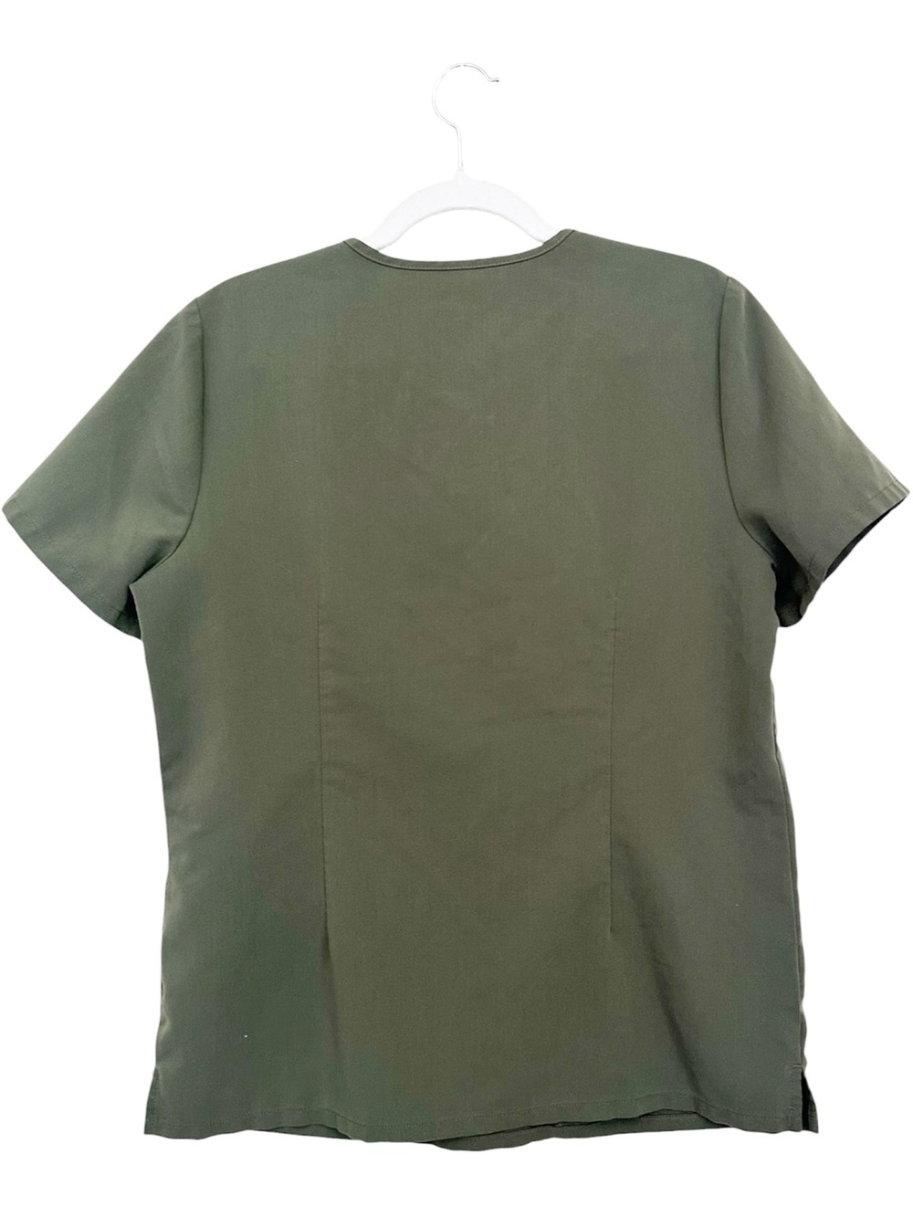 Figs Women’s Casma Scrub Top Moss Green V-neck Uniform Size Medium EUC - Picture 2 of 10